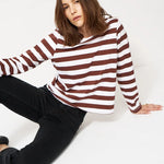 The Capital Tee in Brown Rugby Stripe