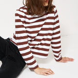 The Capital Tee in Brown Rugby Stripe