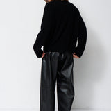The Boxy Mockneck in Black