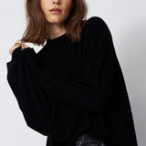 The Boxy Mockneck in Black