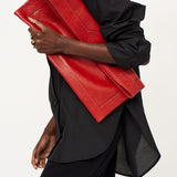 The Document Clutch in Red Snake