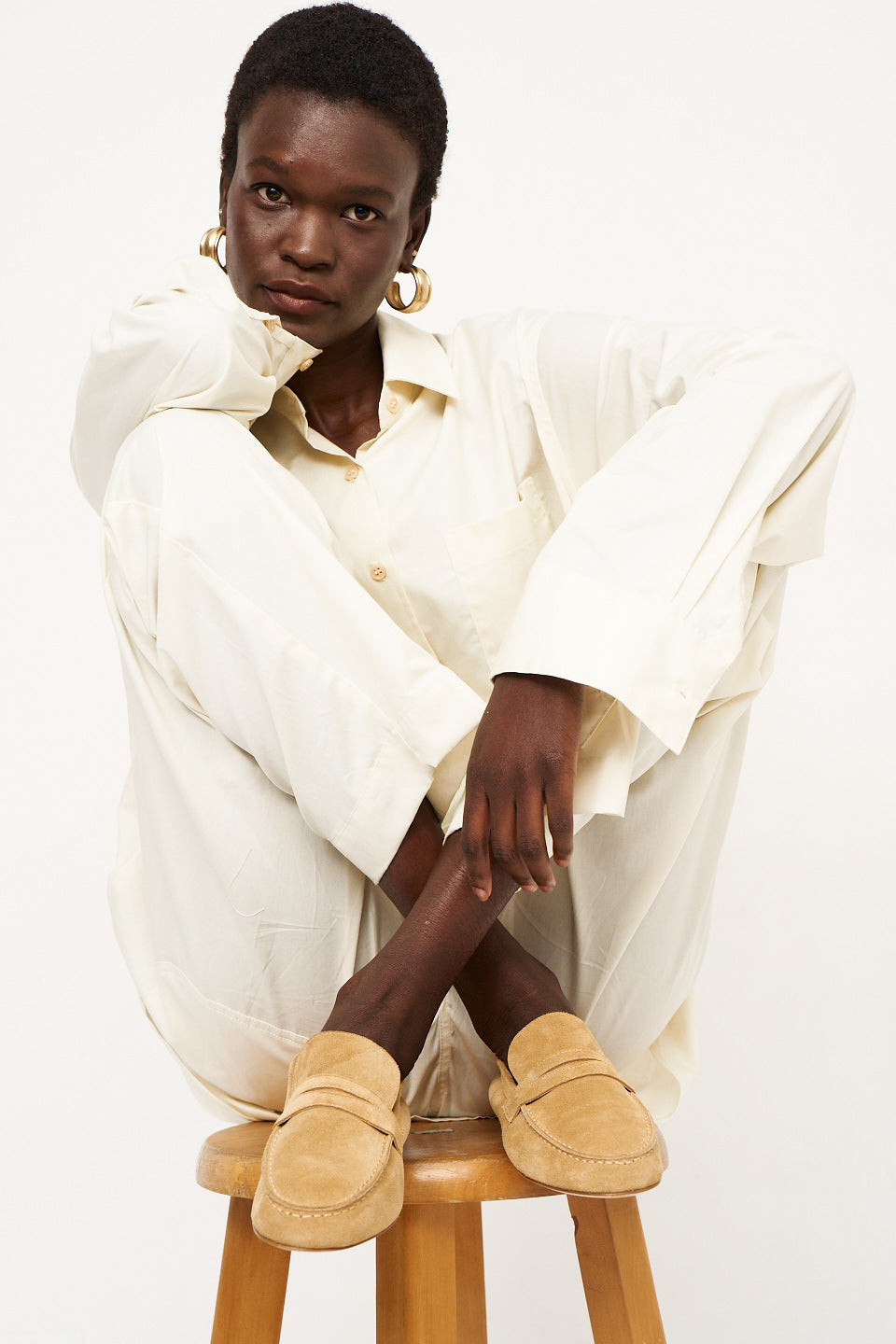 The Unlined Penny Loafer in Ambra