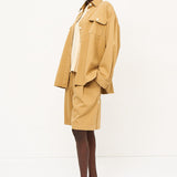 The Pleat Short in Tan