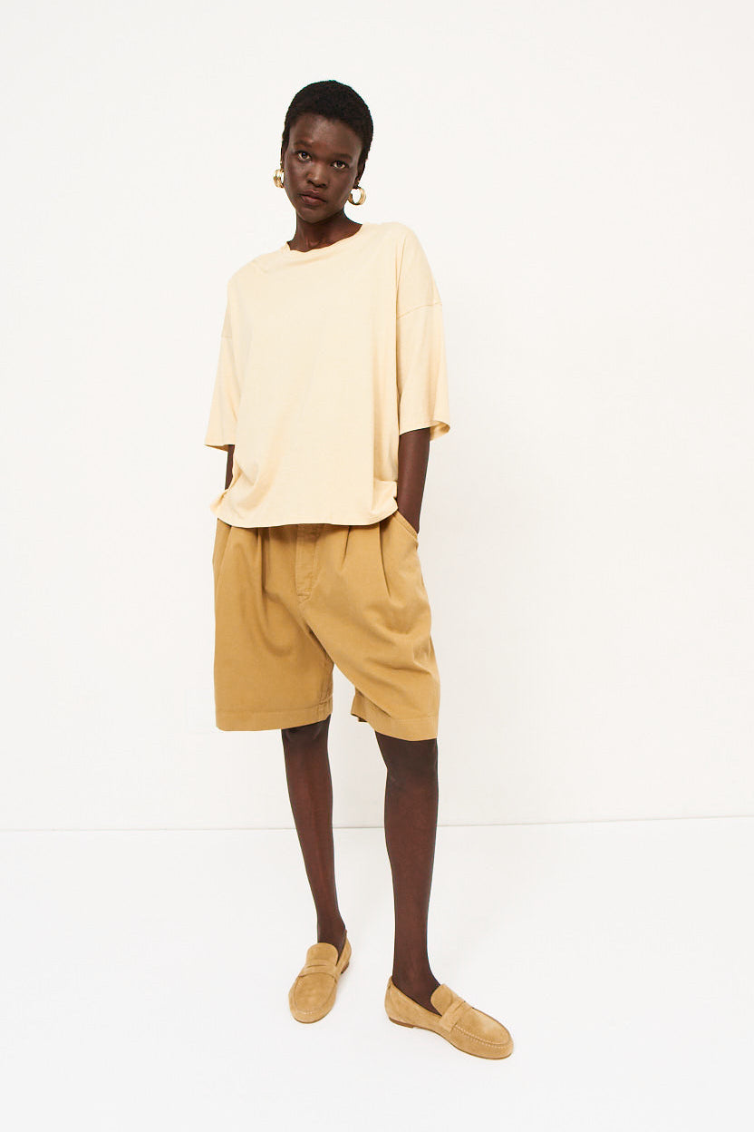 The Draped Tee in Butter