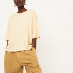 The Draped Tee in Butter