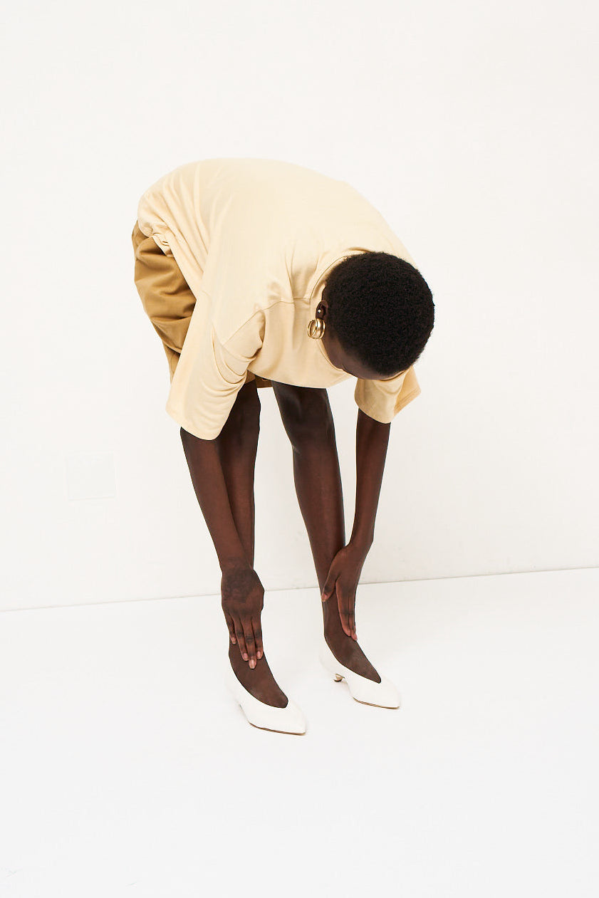 The Draped Tee in Butter