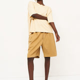 The Pleat Short in Tan