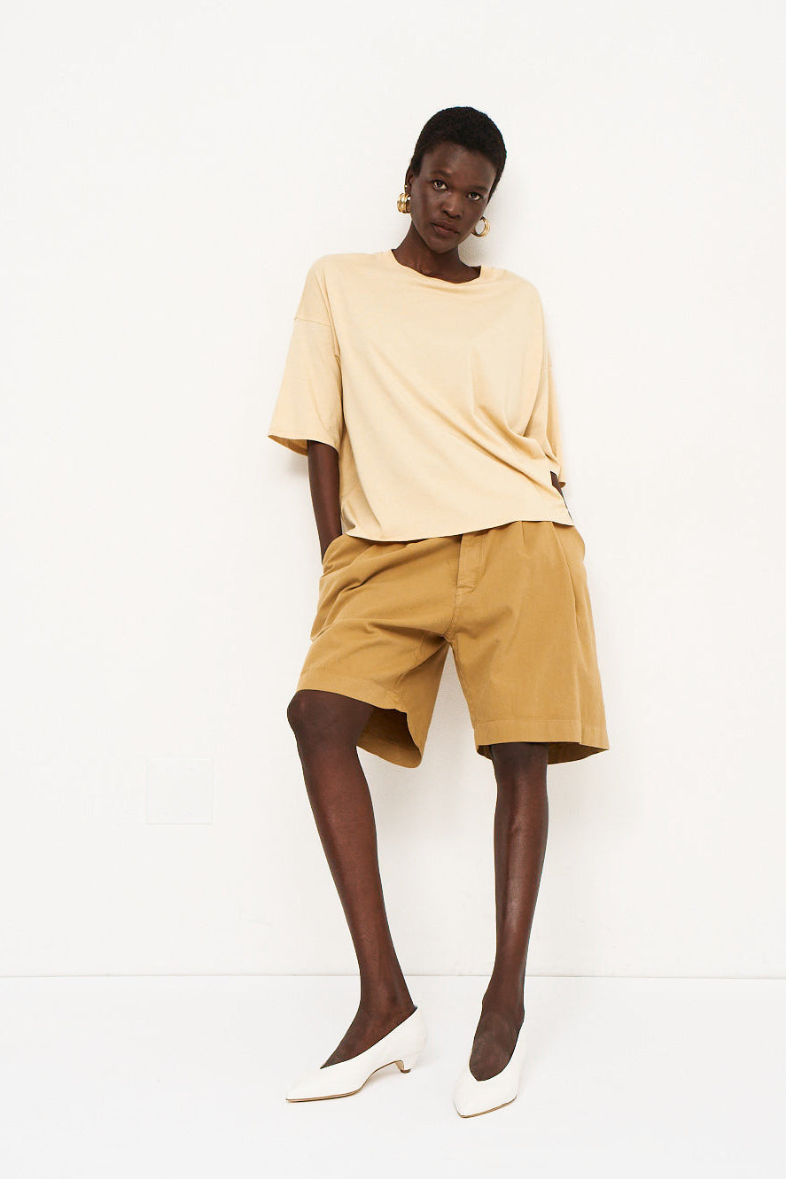 The Draped Tee in Butter