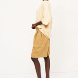 The Pleat Short in Tan