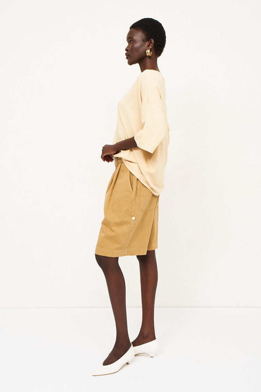 The Draped Tee in Butter