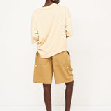 The Pleat Short in Tan