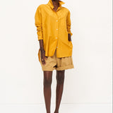 The Pleat Short in Tan