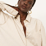 The Weekend Shirt in Chianti Stripe