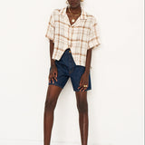 The Fields Shirt in Natural Plaid