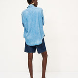 The Loretta Western Shirt in Timeworn Indigo