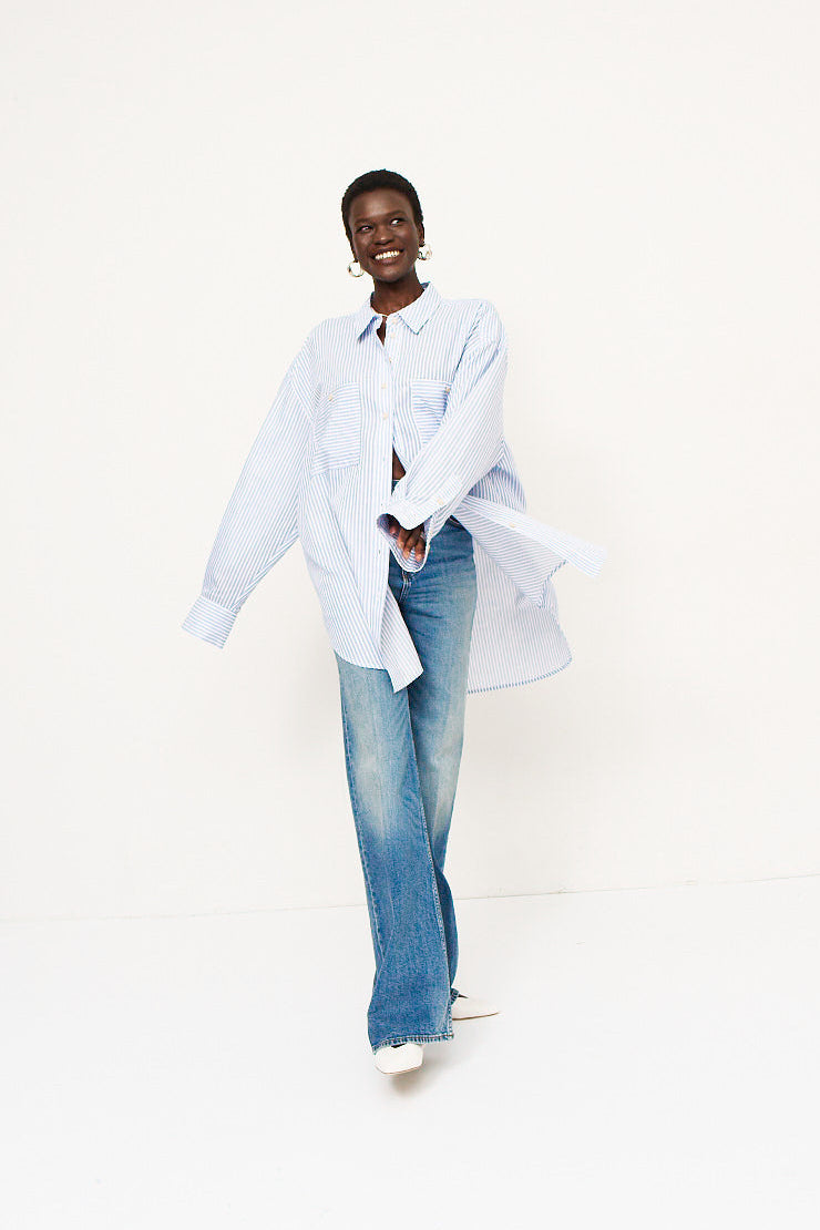 The Artist Shirt in Baby Blue Stripe