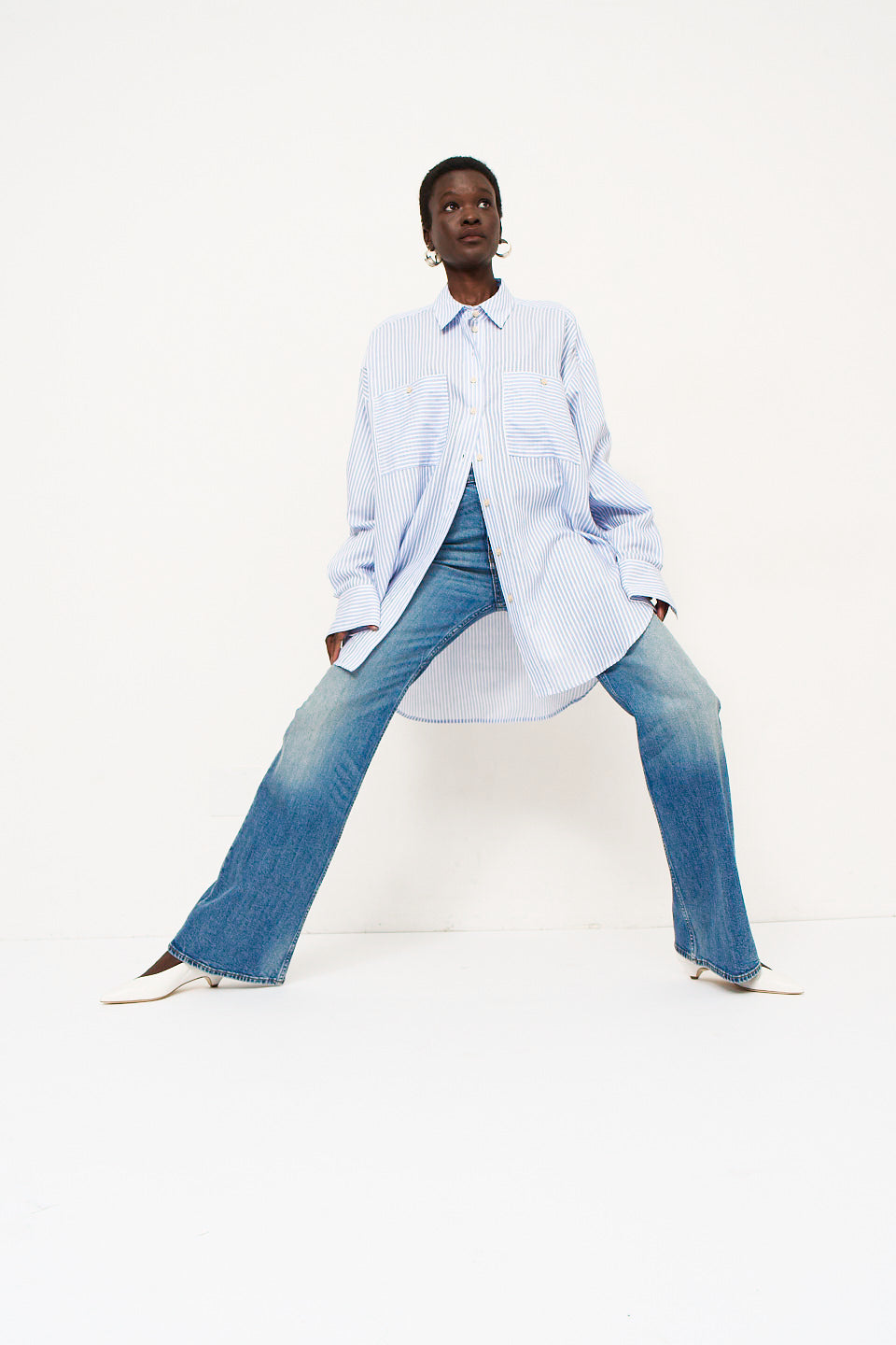 The Artist Shirt in Baby Blue Stripe