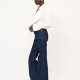 The Crease Jean in Raw Rinse