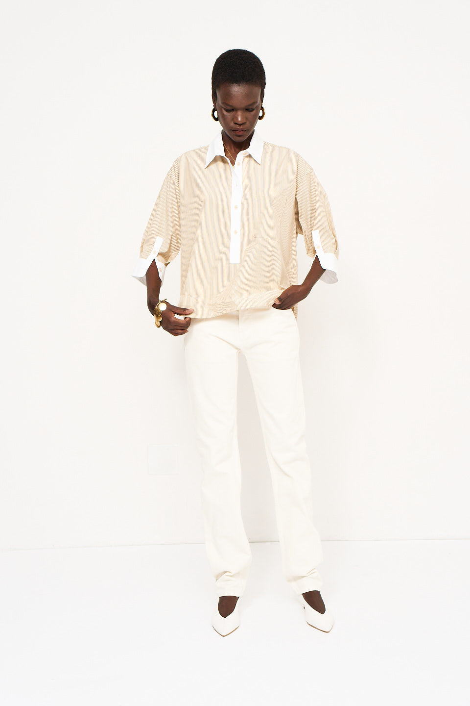 The Popover in Honey Stripe