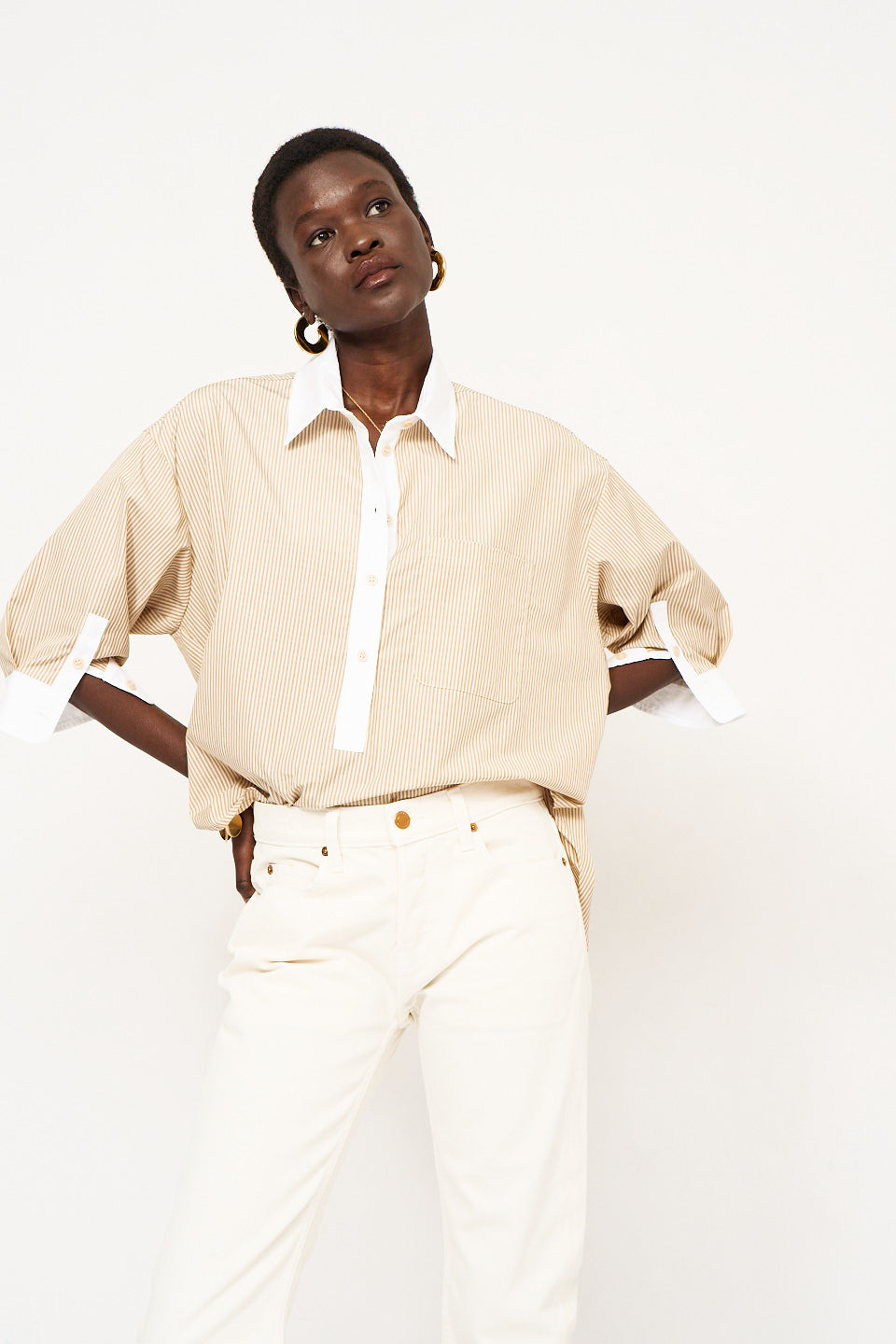 The Popover in Honey Stripe