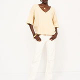 The V Tee in Butter
