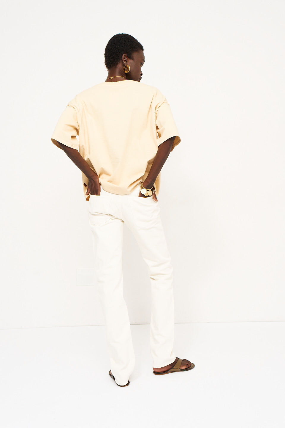 The V Tee in Butter