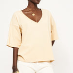 The V Tee in Butter