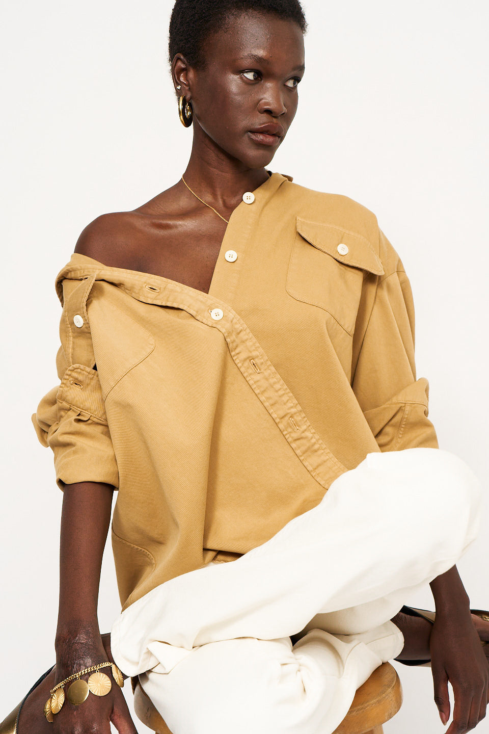 The Big Shirt in Tan