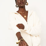 The Bird Hoodie in Ecru