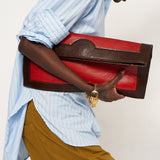 The Document Clutch in Snake Mix