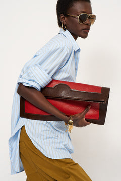 The Document Clutch in Snake Mix