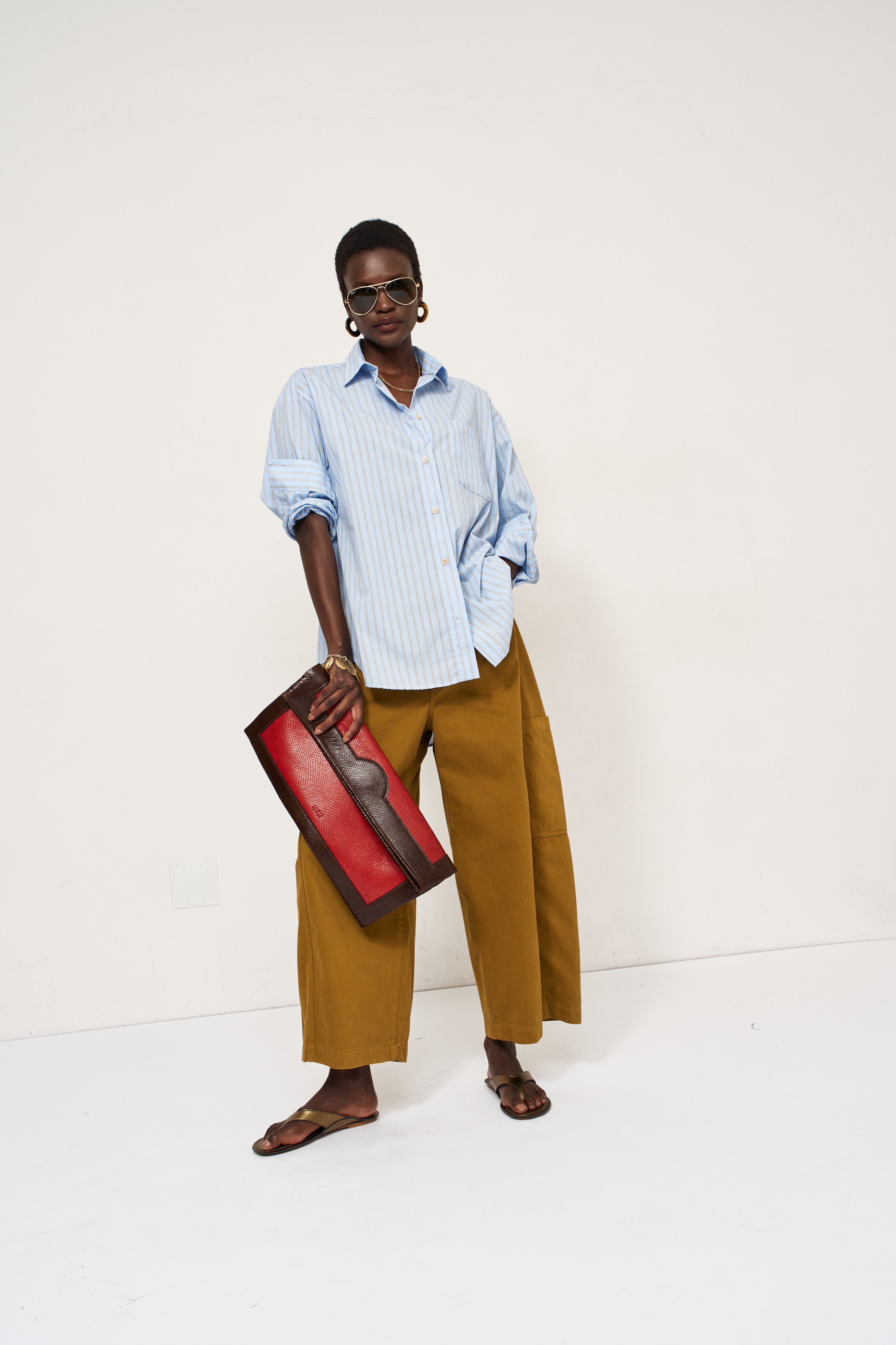 The Baggy Painter Crop in Avo