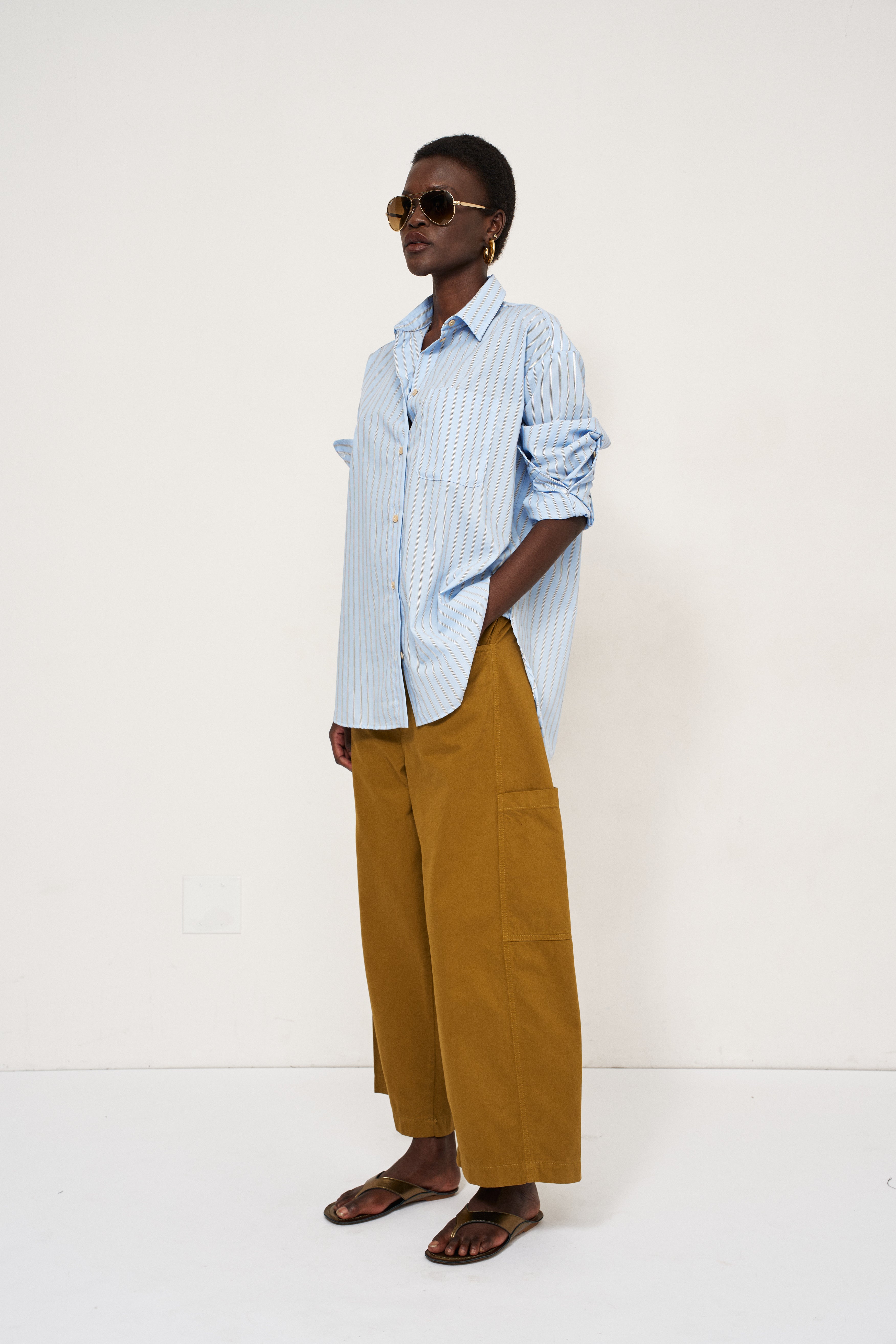 The Baggy Painter Crop in Avo