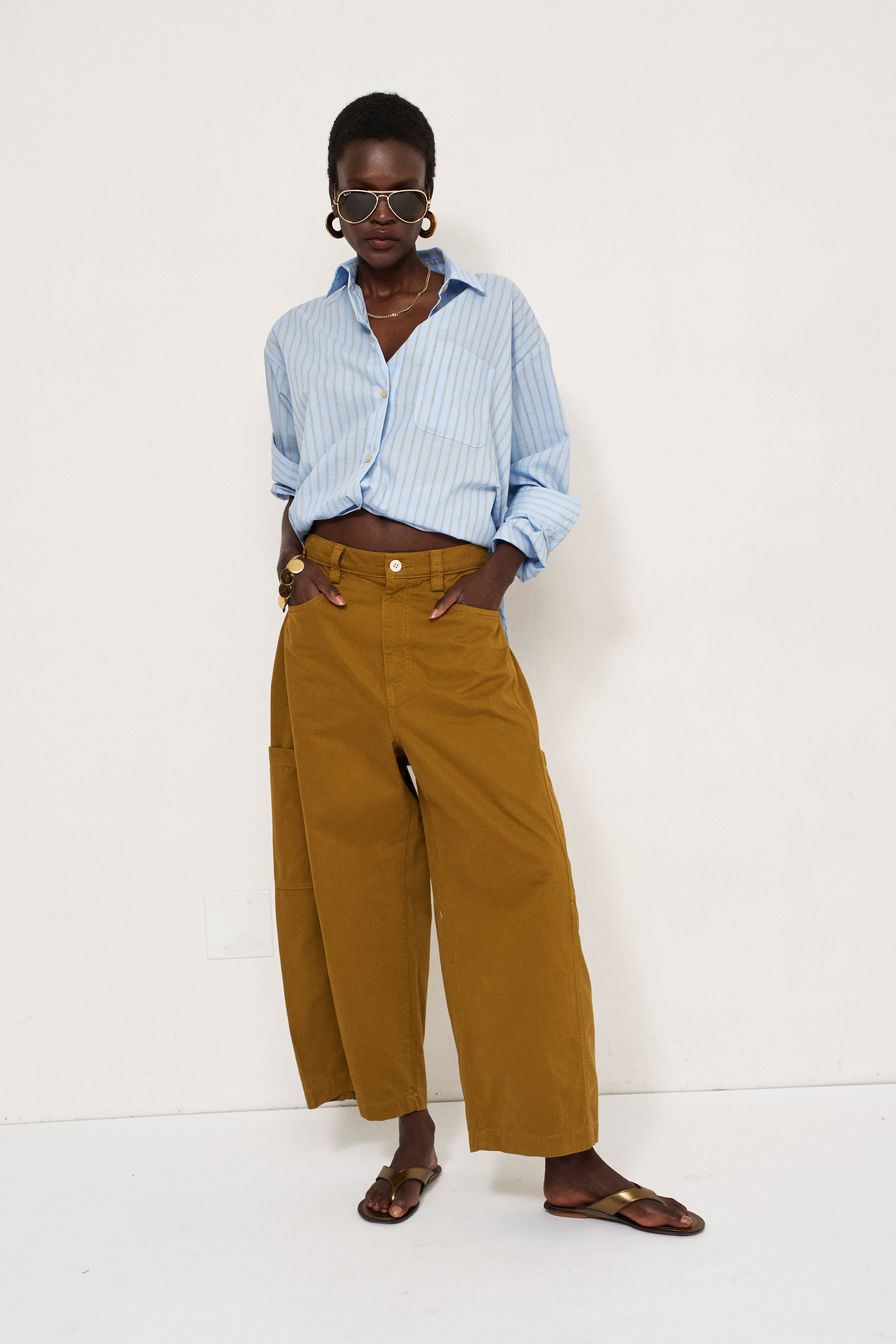 The Baggy Painter Crop in Avo