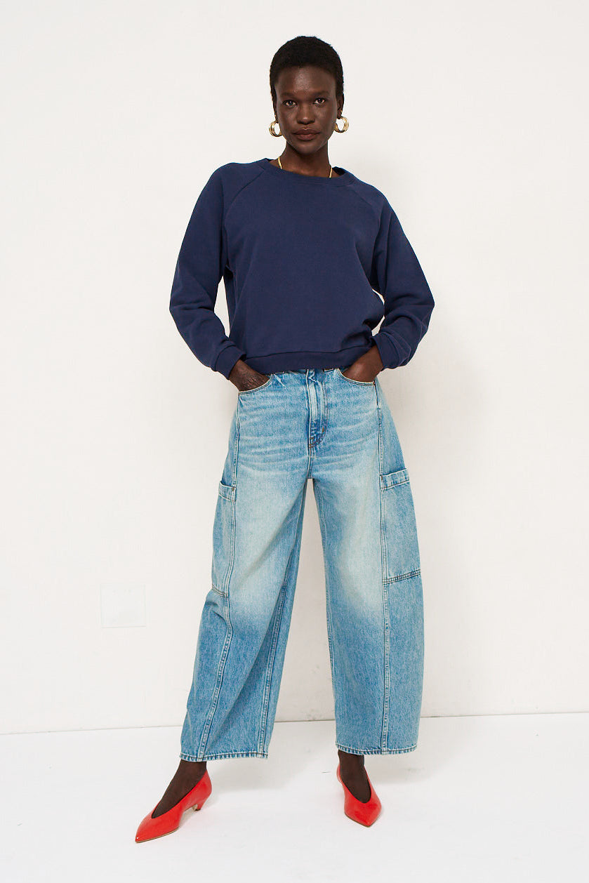 The Crop Painter in Worn Indigo