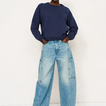 The Crop Painter in Worn Indigo