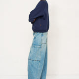 The Crop Painter in Worn Indigo