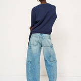 The Crop Painter in Worn Indigo
