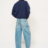 The Crop Painter in Worn Indigo