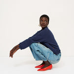 The Crop Painter in Worn Indigo