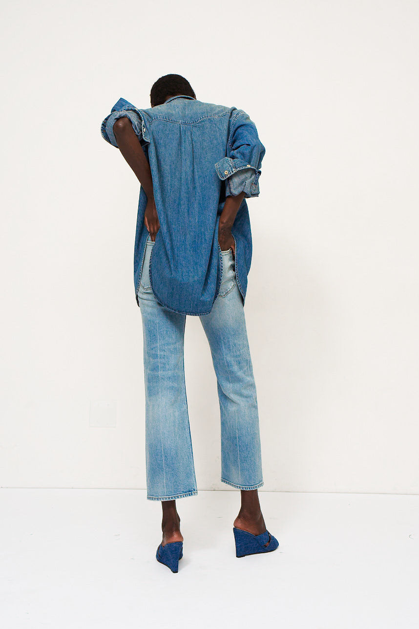 The Rose Platform in Denim