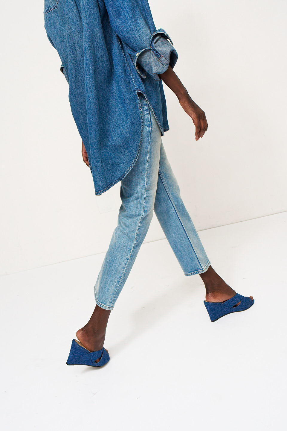 The Rose Platform in Denim