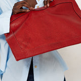 The Document Clutch in Red Snake
