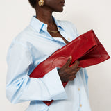 The Document Clutch in Red Snake