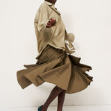 The Italian Summer Skirt in Taupe