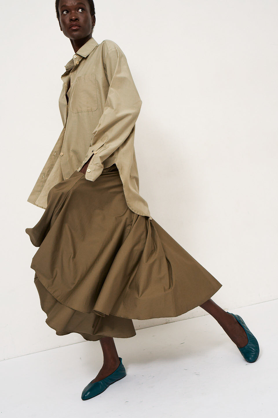 The Italian Summer Skirt in Taupe