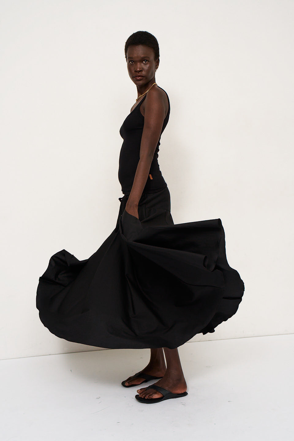 The Italian Summer Skirt in Black