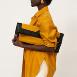 The Document Clutch in Yellow / Black