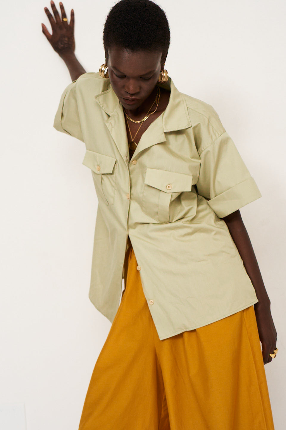 The Safari Shirt in Pistachio