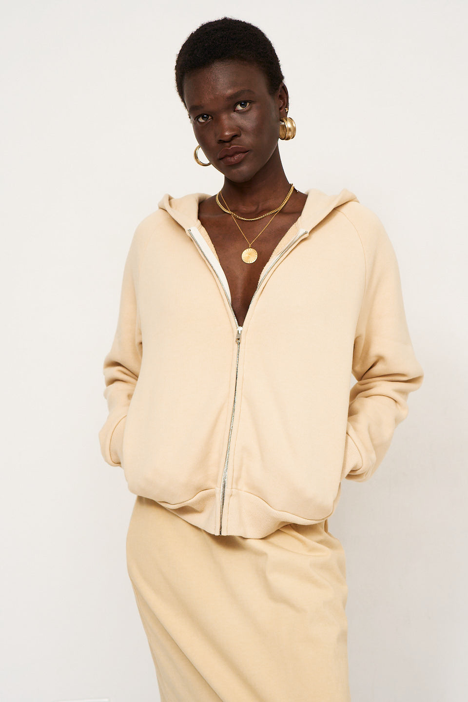 The Bird Hoodie in Butter